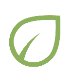 Green eco-friendly leaf icon on transparent background